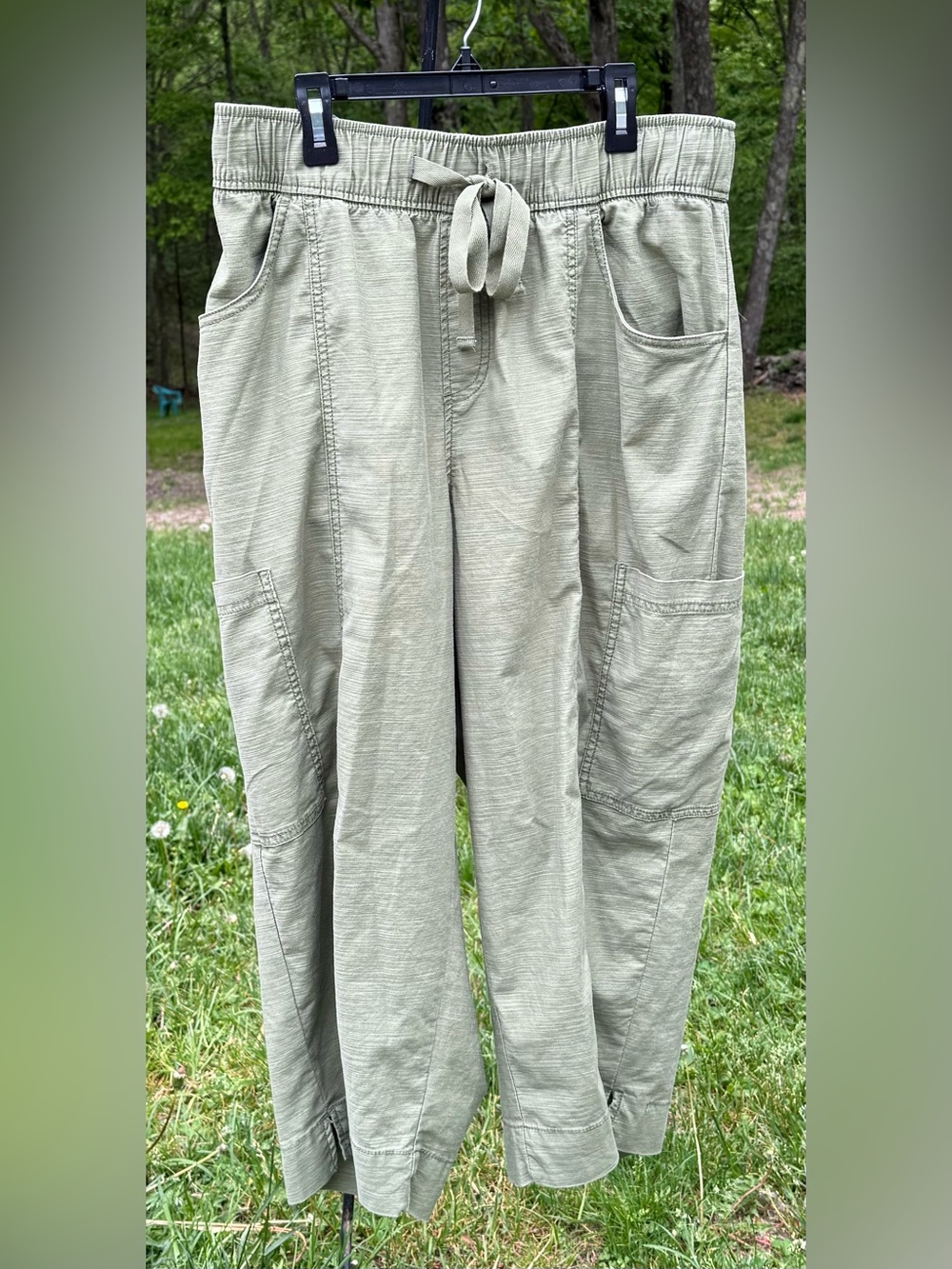 Lane Bryant Olive Cargo Pants with Patch Pockets